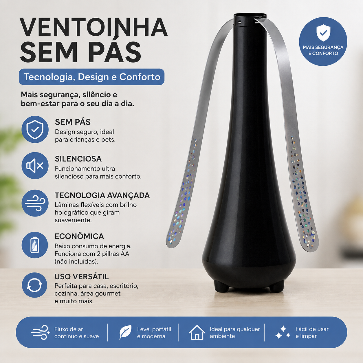 VentoFlex Premium – Tecnologia, Elegância e Conforto em Cada Ambiente